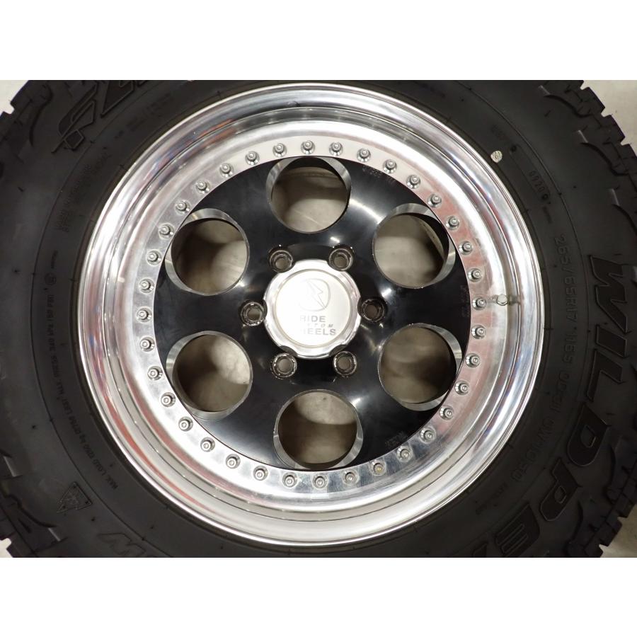 夏4本SET 会社宛送料無料 265/65R17×8J 116S ファルケン WILDPEAK 2020年製 RIDE CUSTOM WHEELS 3ピース アルミ ランクル サーフ NO,F4946の画像