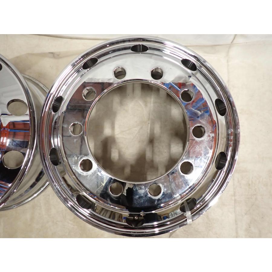 2本SET 会社宛 送料無料 22.5×8.25J SHONE トラック アルミ メッキ
