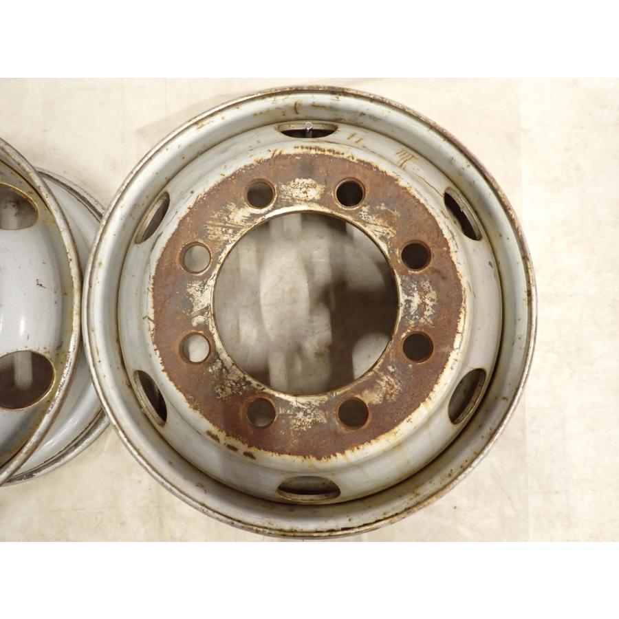 2本SET 会社宛 送料無料 22.5×7.50J トラック スチールホイール 鉄 8穴