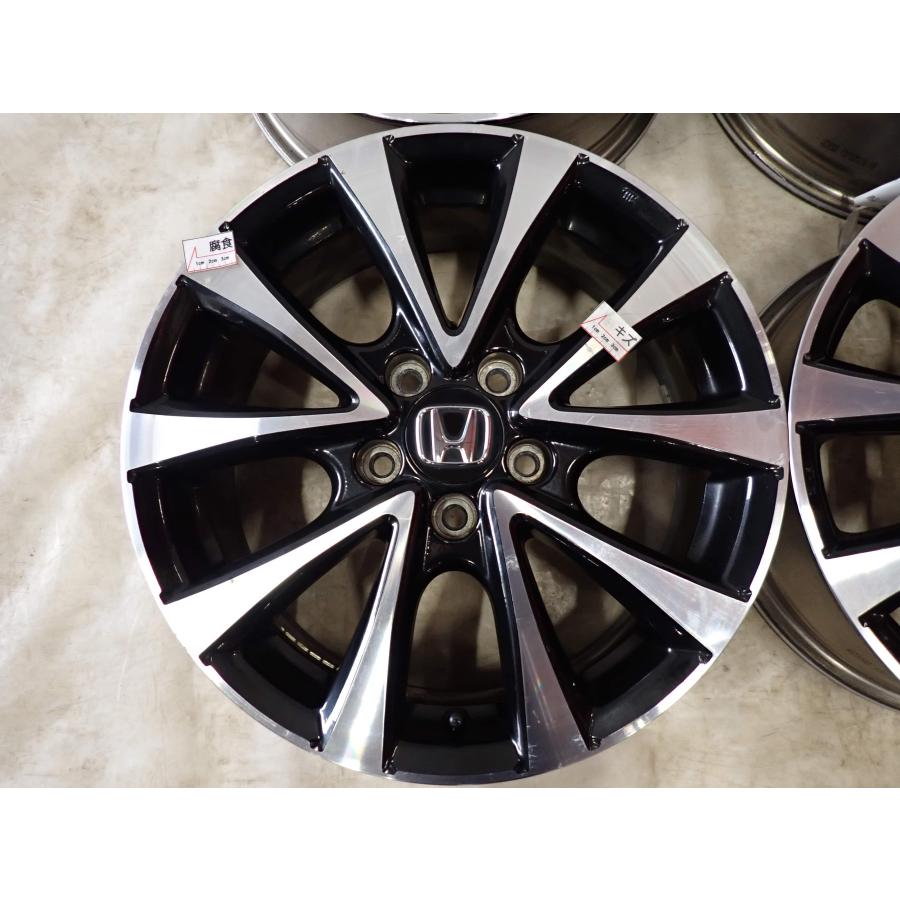 【正規品】HONDA RKステップWGN 純正 6.0J-17 5H PCD 114.3 ET+50 ブラックポリッシュ + BS トランザ 205/55R17 4本セット szkelv_202504057047210