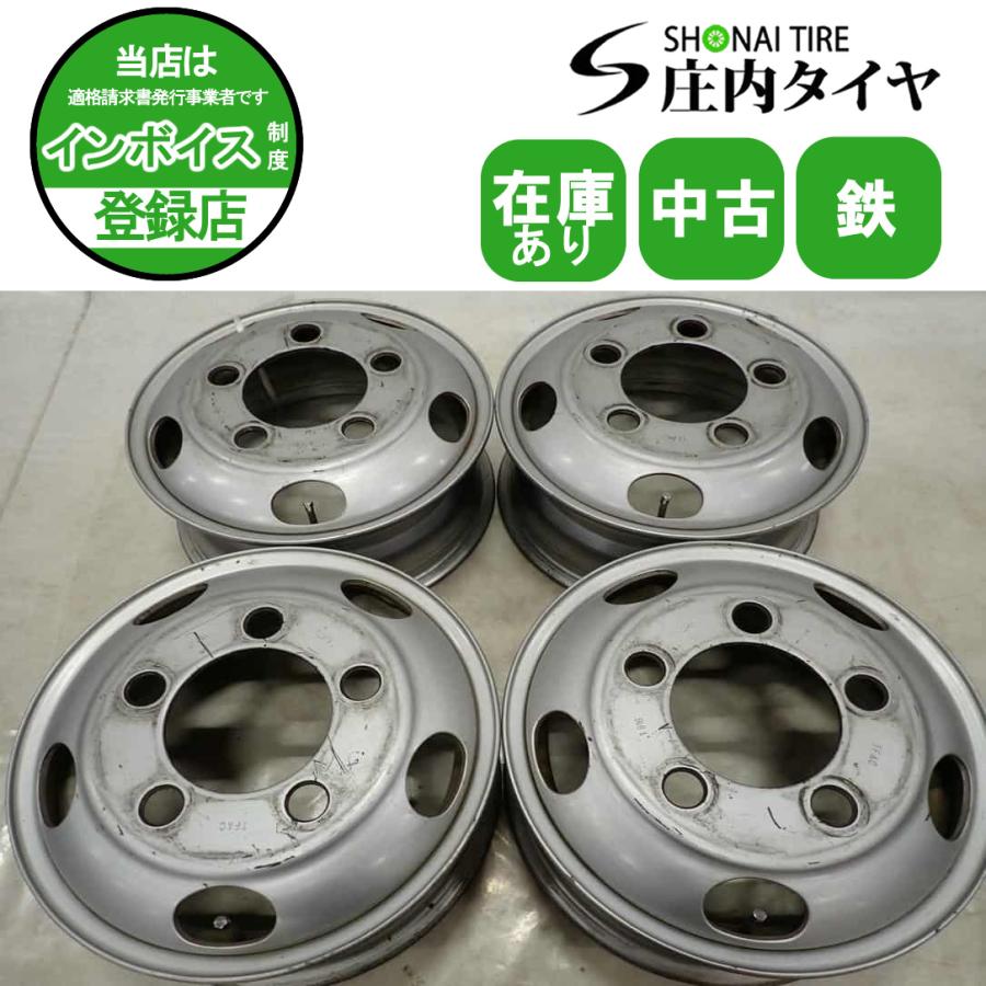 4本SET 会社宛送料無料 16×5.5 TOPY トラック 鉄 ホイール 5穴 PCD
