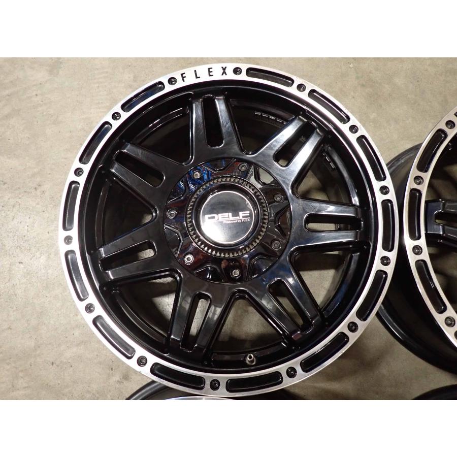 4本SET 会社宛 送料無料 16×6.5J FLEX DELF D04 アルミ 6穴 PCD 139.7 