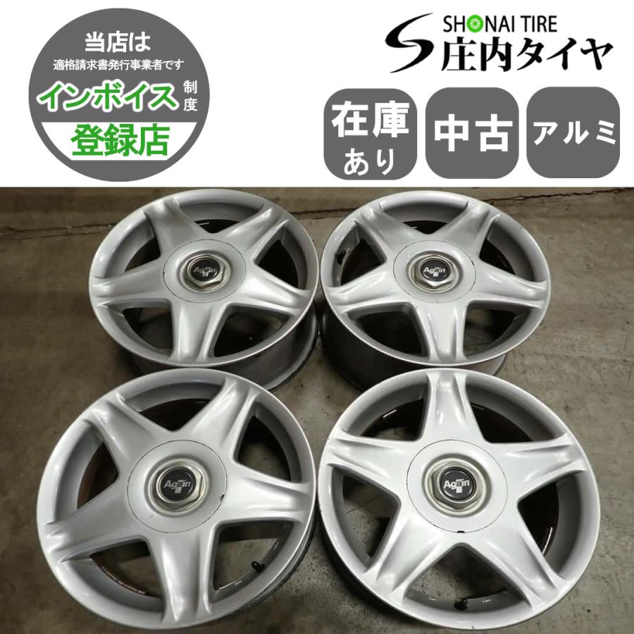 iceGUARD 4本SET 会社宛 送料無料 15×6.5J Again アルミ 4穴 5穴 PCD 