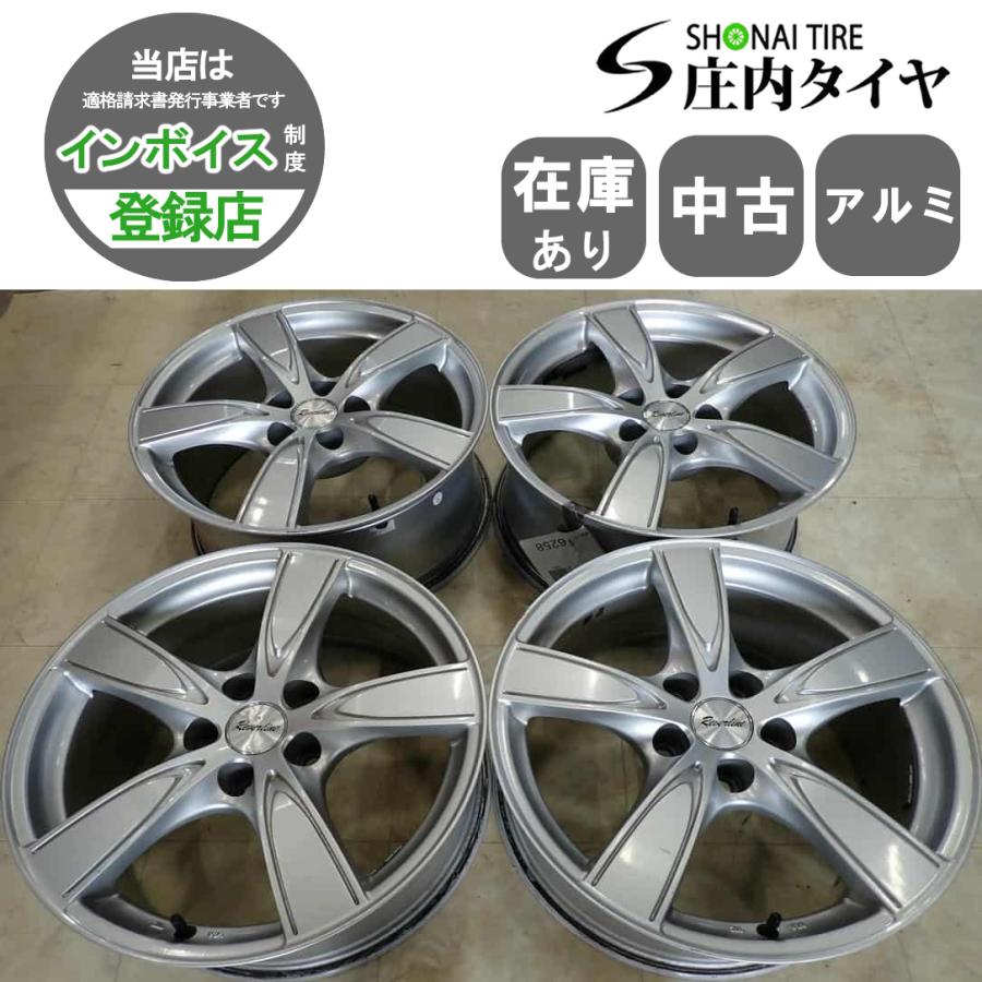 4本SET 会社宛 送料無料 18×8J マナレイ リバーライン アルミホイール 