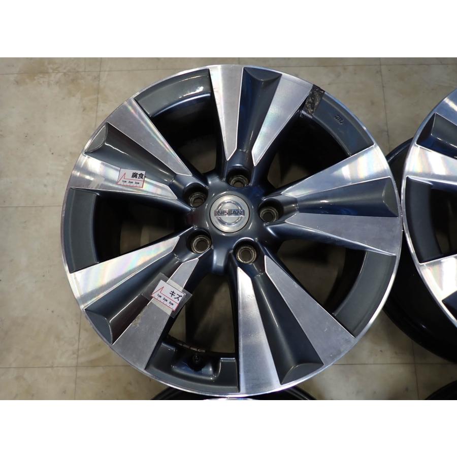4本SET 会社宛 送料無料 17×6.5J 日産 純正 アルミ ホイール 5穴 PCD 114.3mm +45 ハブ径66mm リーフ 店頭交換OK ノーマル戻し NO,F6259の画像