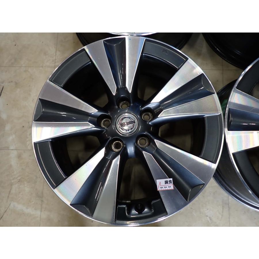 4本SET 会社宛 送料無料 17×6.5J 日産 純正 アルミ ホイール 5穴 PCD 114.3mm +45 ハブ径66mm リーフ 店頭交換OK ノーマル戻し NO,F6259の画像