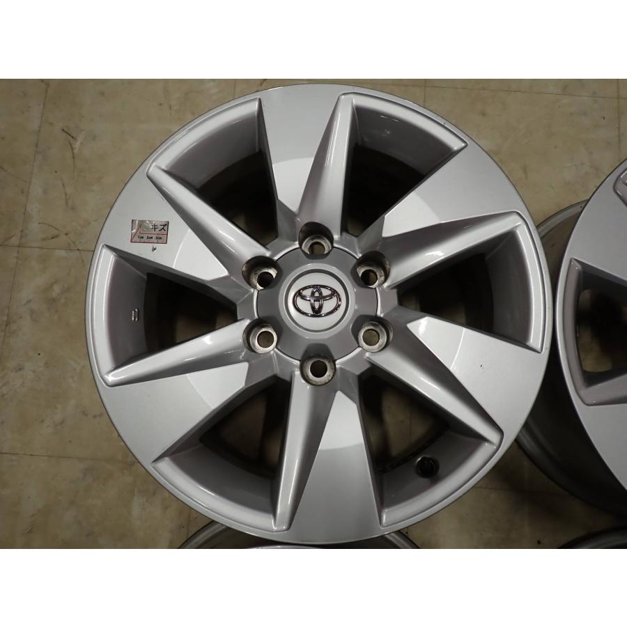 4本SET 会社宛 送料無料 17×7.5J トヨタ 純正 アルミ 6穴 PCD 139.7mm +25 ハブ径106mm ハイラックス サーフ ランクル 150プラド NO,F6283の画像