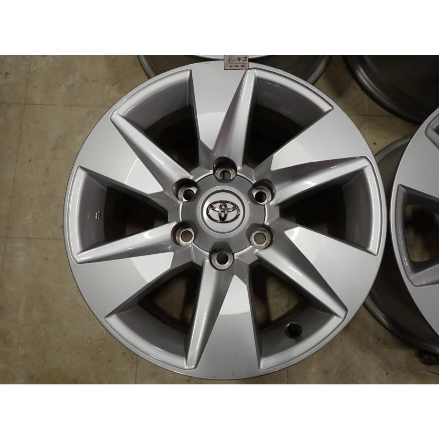 4本SET 会社宛 送料無料 17×7.5J トヨタ 純正 アルミ 6穴 PCD 139.7mm +25 ハブ径106mm ハイラックス サーフ ランクル 150プラド NO,F6283の画像