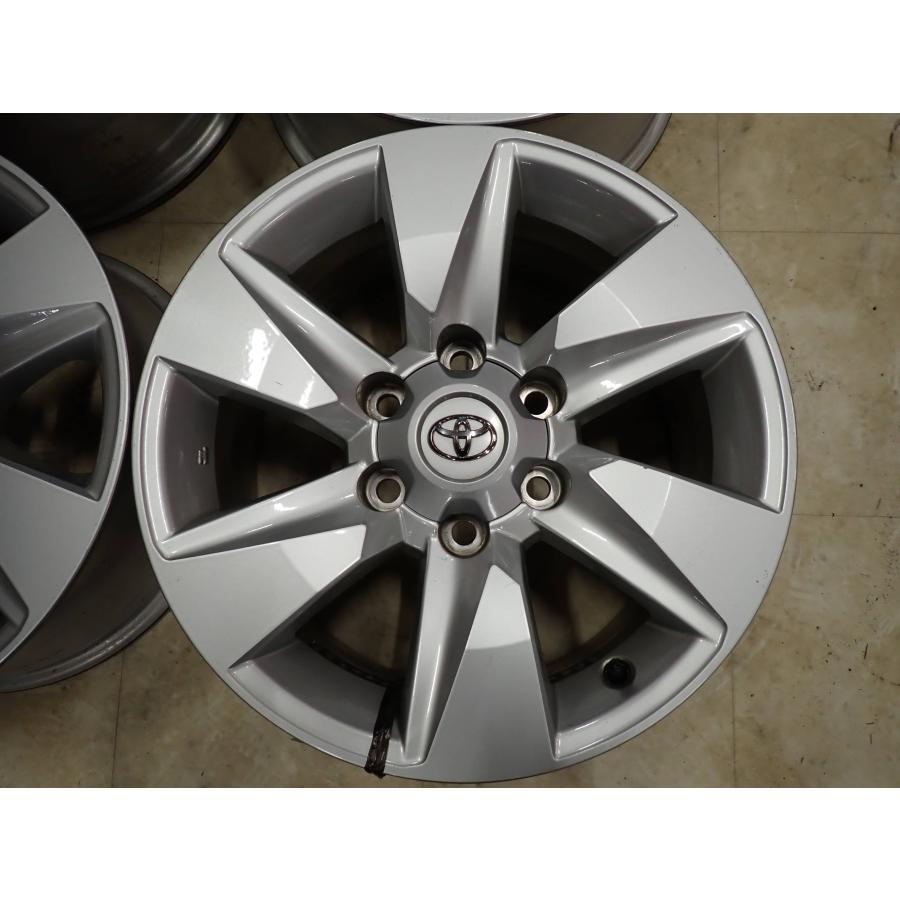 4本SET 会社宛 送料無料 17×7.5J トヨタ 純正 アルミ 6穴 PCD 139.7mm +25 ハブ径106mm ハイラックス サーフ ランクル 150プラド NO,F6283の画像