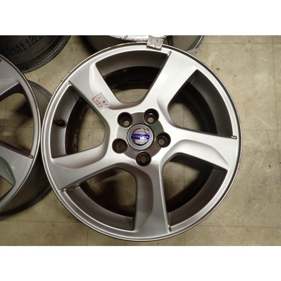 値下げ 美品 ボルボ純正17インチホイール4本(送料込) 4本SET 会社宛 送料無料 17×7J ボルボ VOLVO 純正 アルミホイール 5穴