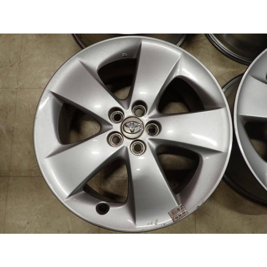 国産車アルミホイールミルアス 7J17 5/100+48 プリウス30 スバル他 4本SET 会社宛 送料無料 17×7J トヨタ 30系プリウス 純正アルミ 5穴