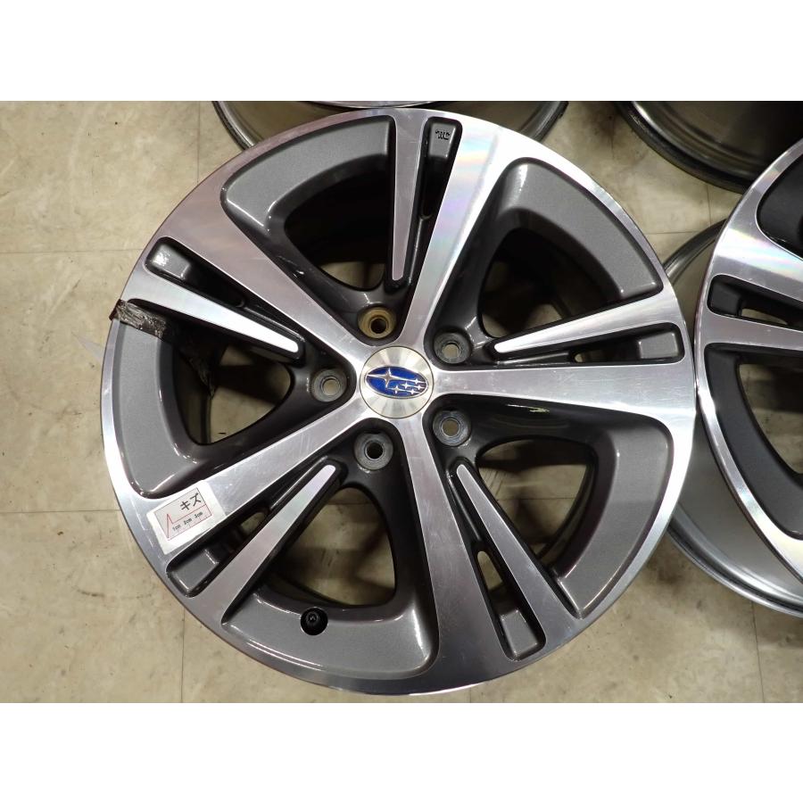 4本SET 会社宛 送料無料 17×7J スバル レヴォーグ 純正 アルミ 5穴 PCD