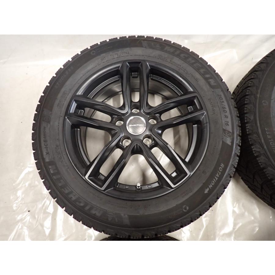 展示アルミ 未使用品 冬新品 2021年製 4本SET 会社宛 送料無料 205/60R16×6.5J 96H ミシュラン X-ICE SNOW BMW アウディ A4 特価 NO,F6837の画像