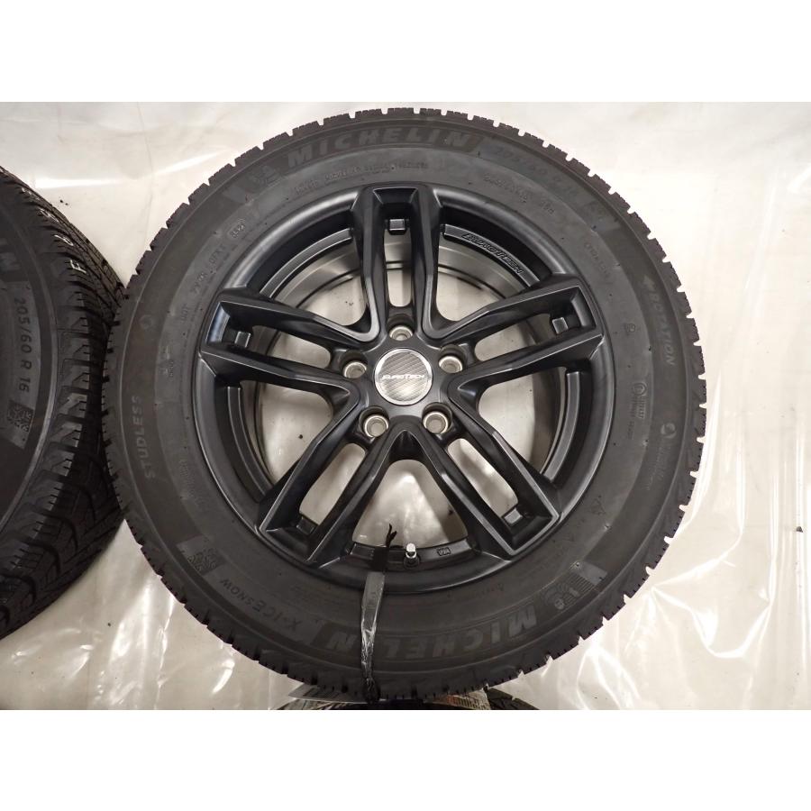 展示アルミ 未使用品 冬新品 2021年製 4本SET 会社宛 送料無料 205/60R16×6.5J 96H ミシュラン X-ICE SNOW BMW アウディ A4 特価 NO,F6837の画像