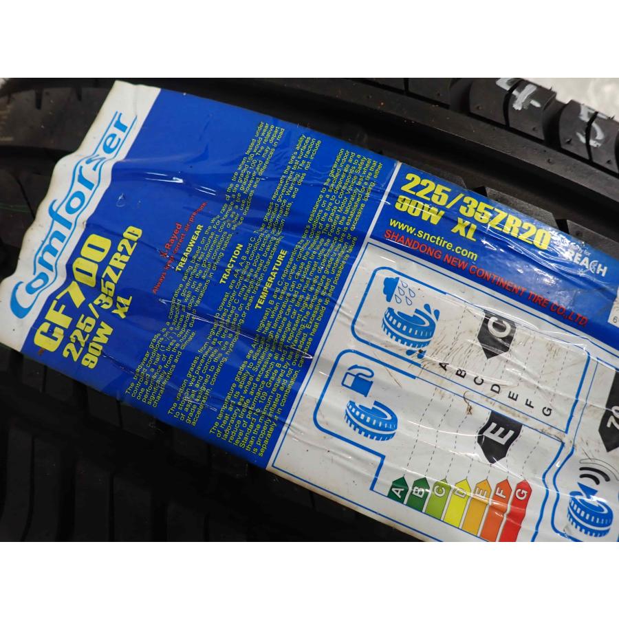 展示品 夏 新品 2022年 4本 会社宛送料無料 225/35ZR20×8J 90W COMFOSER CF710 レアマイスター PREMIX SASICAIA アルミ レガシィ NO,F6846の画像