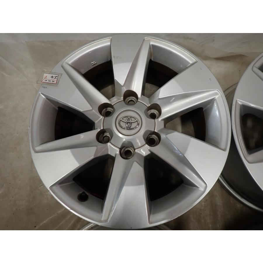 4本SET 会社宛 送料無料 17×7.5J トヨタ 純正 アルミ 6穴 PCD 139.7mm +25 ハブ径106mm ハイラックス サーフ ランクル 150プラド NO,F7917の画像