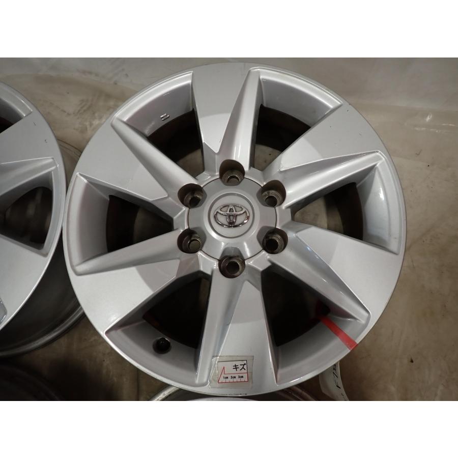 4本SET 会社宛 送料無料 17×7.5J トヨタ 純正 アルミ 6穴 PCD 139.7mm +25 ハブ径106mm ハイラックス サーフ ランクル 150プラド NO,F7917の画像