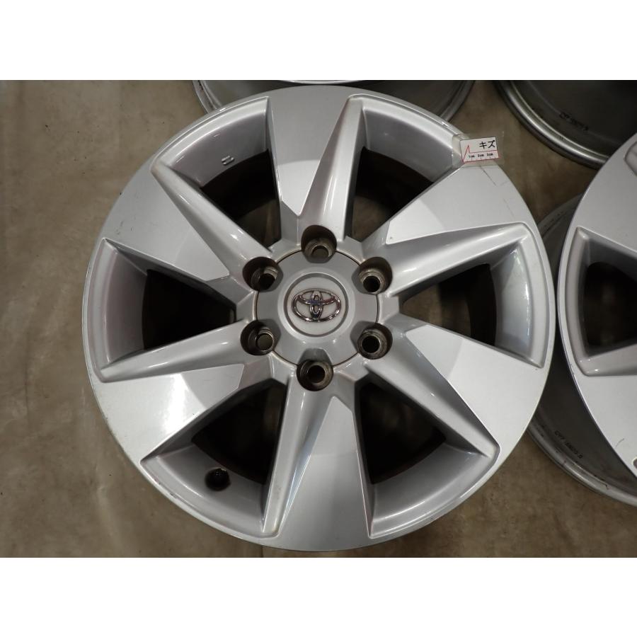 4本SET 会社宛 送料無料 17×7.5J トヨタ 純正 アルミ 6穴 PCD 139.7mm +25 ハブ径106mm ハイラックス サーフ ランクル 150プラド NO,F7917の画像
