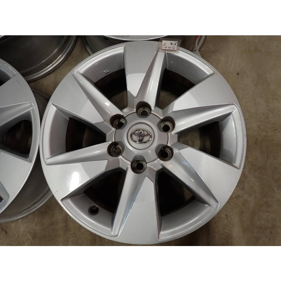 4本SET 会社宛 送料無料 17×7.5J トヨタ 純正 アルミ 6穴 PCD 139.7mm +25 ハブ径106mm ハイラックス サーフ ランクル 150プラド NO,F7917の画像