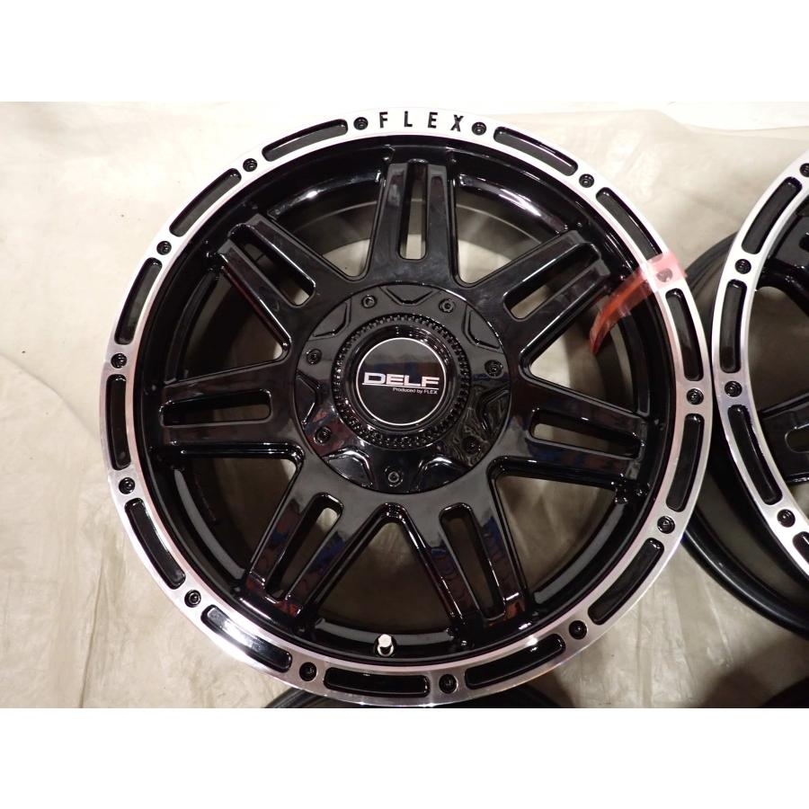 4本SET 会社宛 送料無料 17×6.5J FLEX DELF DF-04 アルミホイール 6穴