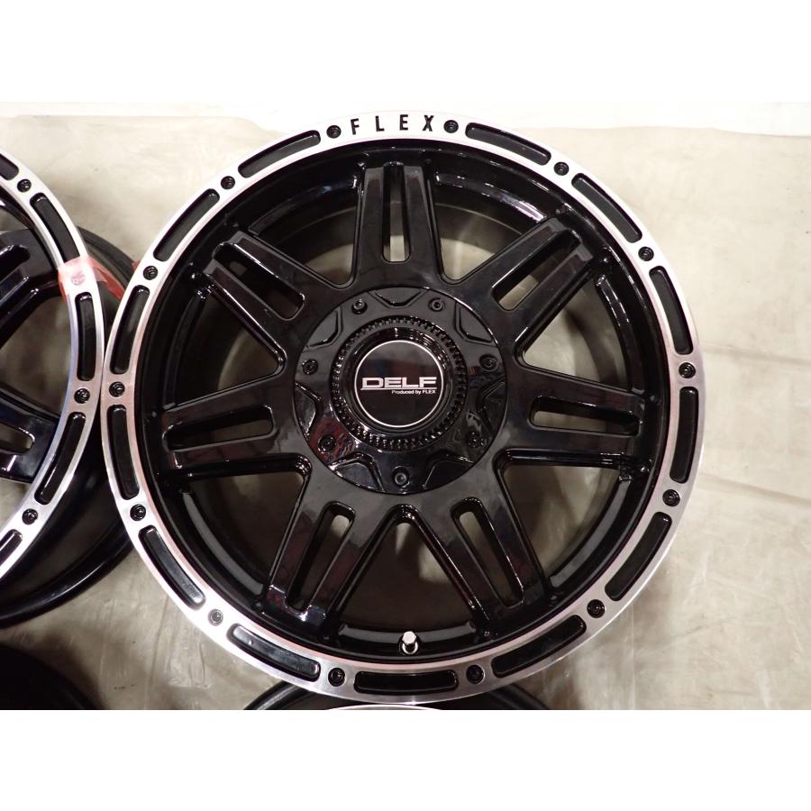 4本SET 会社宛 送料無料 17×6.5J FLEX DELF DF-04 アルミホイール 6穴