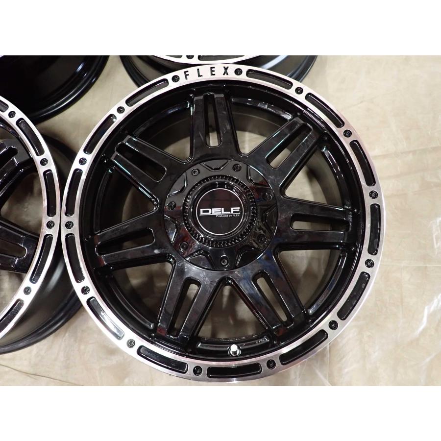 4本SET 会社宛 送料無料 17×6.5J FLEX DELF DF-04 アルミホイール 6穴