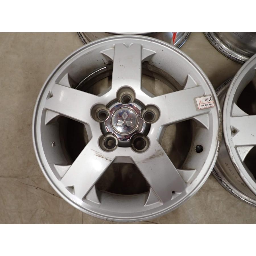 4本SET 会社宛 送料無料 15×5.5J 三菱 パジェロミニ 純正 アルミ 