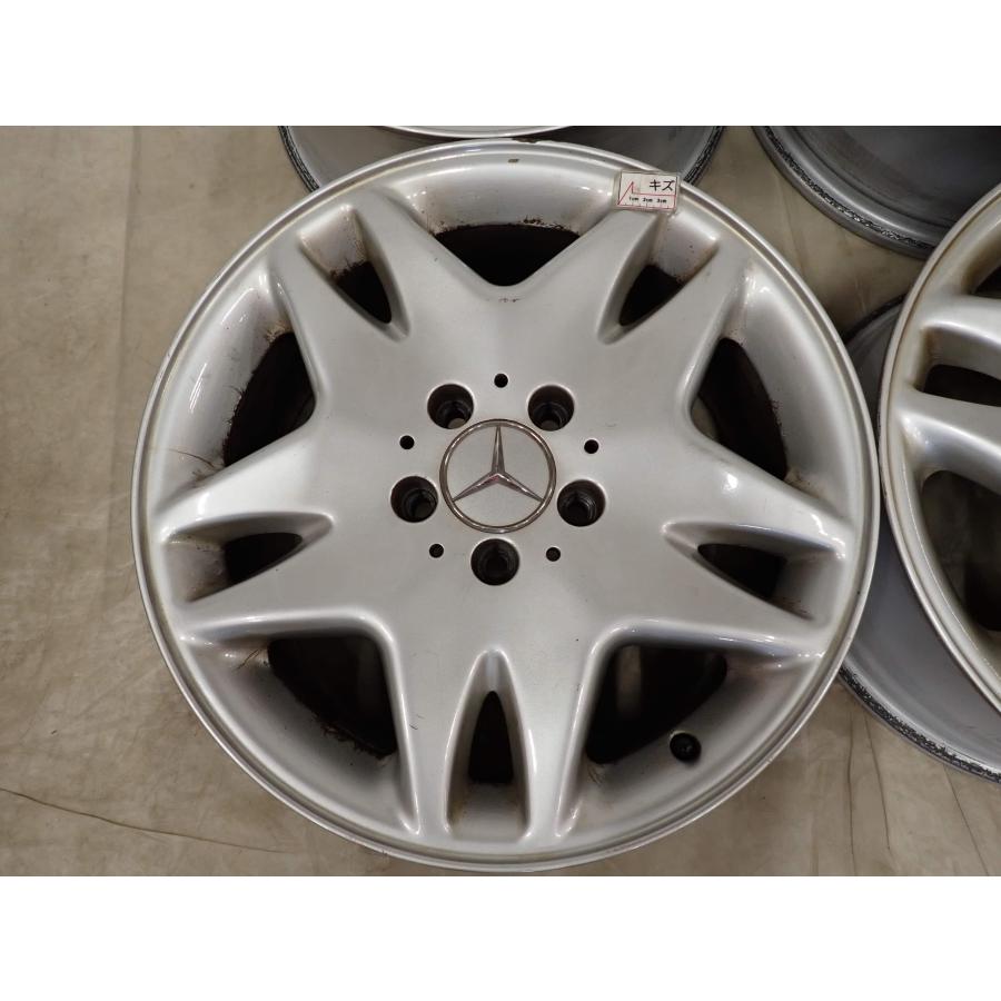 4本SET 会社宛 送料無料 17×7.5J メルセデス ベンツ 純正 アルミ ホイール 5穴 PCD 112mm +46 ハブ径66.5mm Sクラス W220 特価 NO,F8281の画像