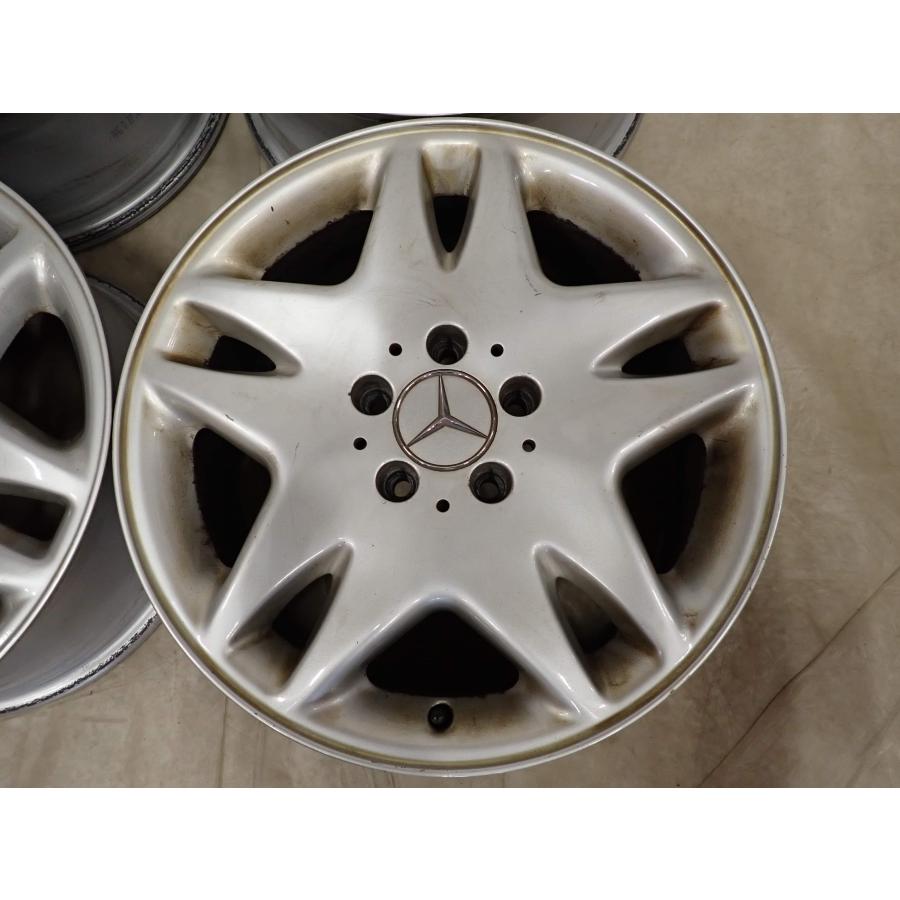 4本SET 会社宛 送料無料 17×7.5J メルセデス ベンツ 純正 アルミ ホイール 5穴 PCD 112mm +46 ハブ径66.5mm Sクラス W220 特価 NO,F8281の画像