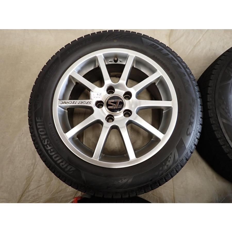 冬4本SET 会社宛 送料無料 205/55R16×7J 91Q ブリヂストン ブリザック VRX3 2021年製 スポーツテクニック アルミ ベンツCクラス NO,F8457の画像