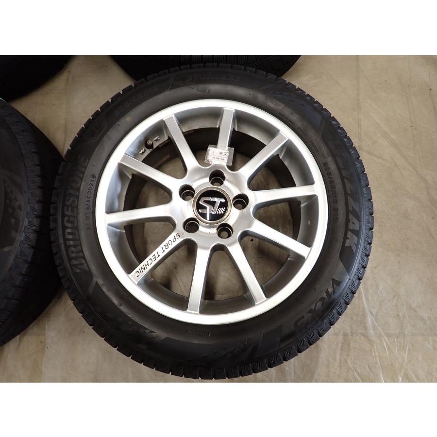 冬4本SET 会社宛 送料無料 205/55R16×7J 91Q ブリヂストン ブリザック VRX3 2021年製 スポーツテクニック アルミ ベンツCクラス NO,F8457の画像
