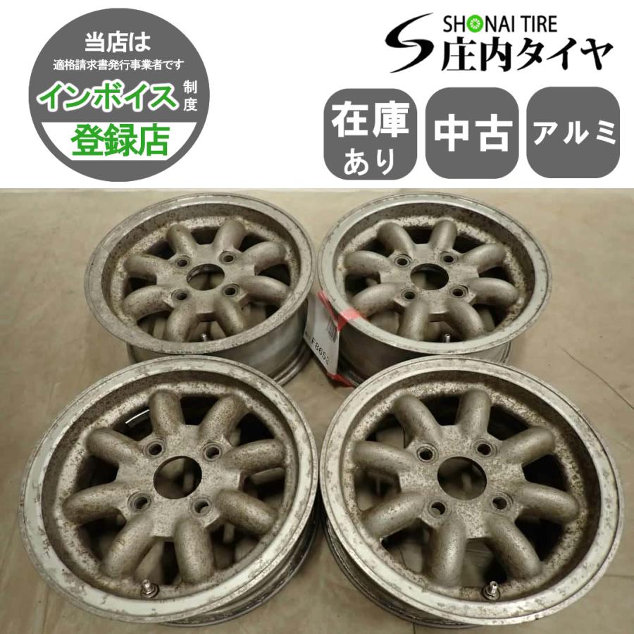 4本SET 会社宛送料無料 12×5J 8スポーク アルミ ホイール 4穴 PCD