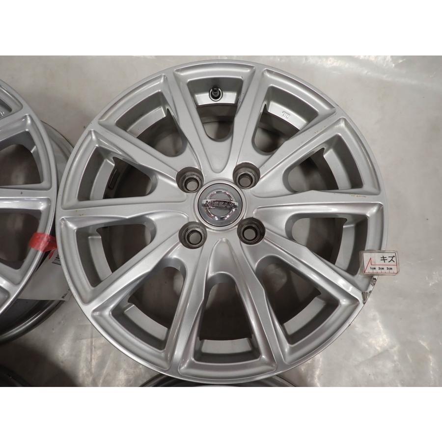4本SET 会社宛 送料無料 15×4.5J 日産 純正 アルミ 4穴 PCD 100mm +46 