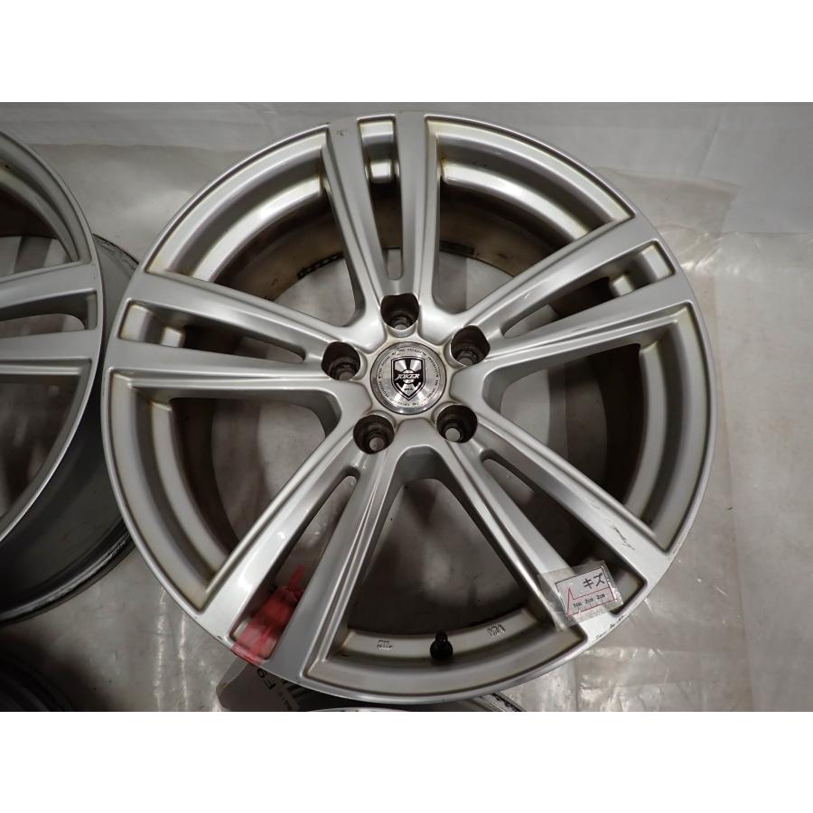 4本 会社宛 送料無料 18×7.5J デザイン アルミ 5穴 PCD 114.3mm +53 ステップW ノア ヴォクシー アクセラ アテンザ 店頭交換OK NO,F9114_2