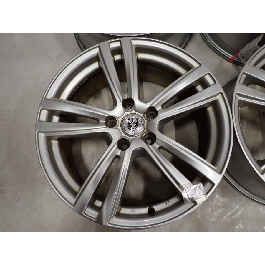 4本 会社宛 送料無料 18×7.5J デザイン アルミ 5穴 PCD 114.3mm +53 ステップW ノア ヴォクシー アクセラ アテンザ 店頭交換OK NO,F9114_3