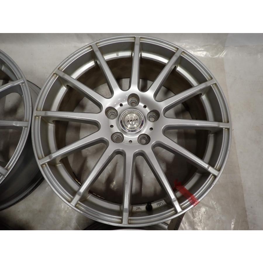 4本 会社宛送料無料 18×7.5J WEDS JOKER アルミ 5穴 PCD 114.3mm +53 ハブ径73mm エスティマ C-HR アテンザ レヴォーグ エルグラ NO,F9134_2