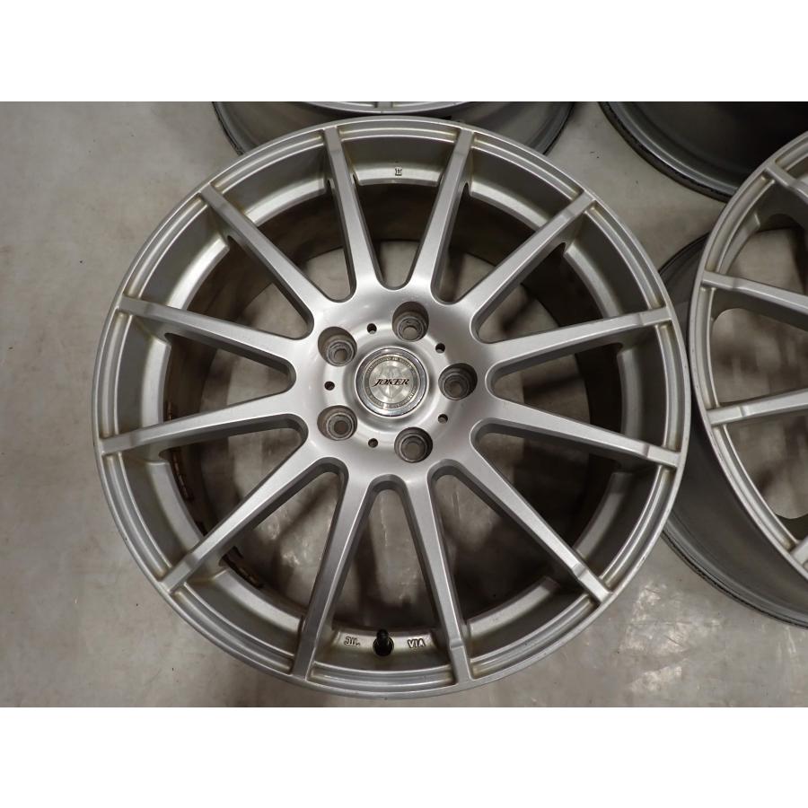 4本 会社宛送料無料 18×7.5J WEDS JOKER アルミ 5穴 PCD 114.3mm +53 ハブ径73mm エスティマ C-HR アテンザ レヴォーグ エルグラ NO,F9134_3