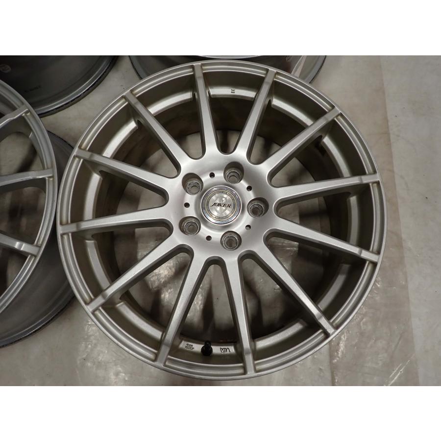 4本 会社宛送料無料 18×7.5J WEDS JOKER アルミ 5穴 PCD 114.3mm +53 ハブ径73mm エスティマ C-HR アテンザ レヴォーグ エルグラ NO,F9134_4
