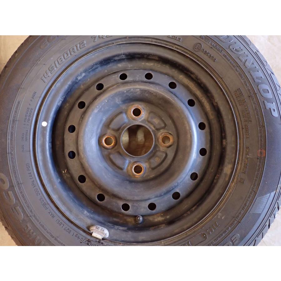 夏4本SET 会社宛 送料無料 145/80R12×4J 74S ダンロップ EC201 2023年