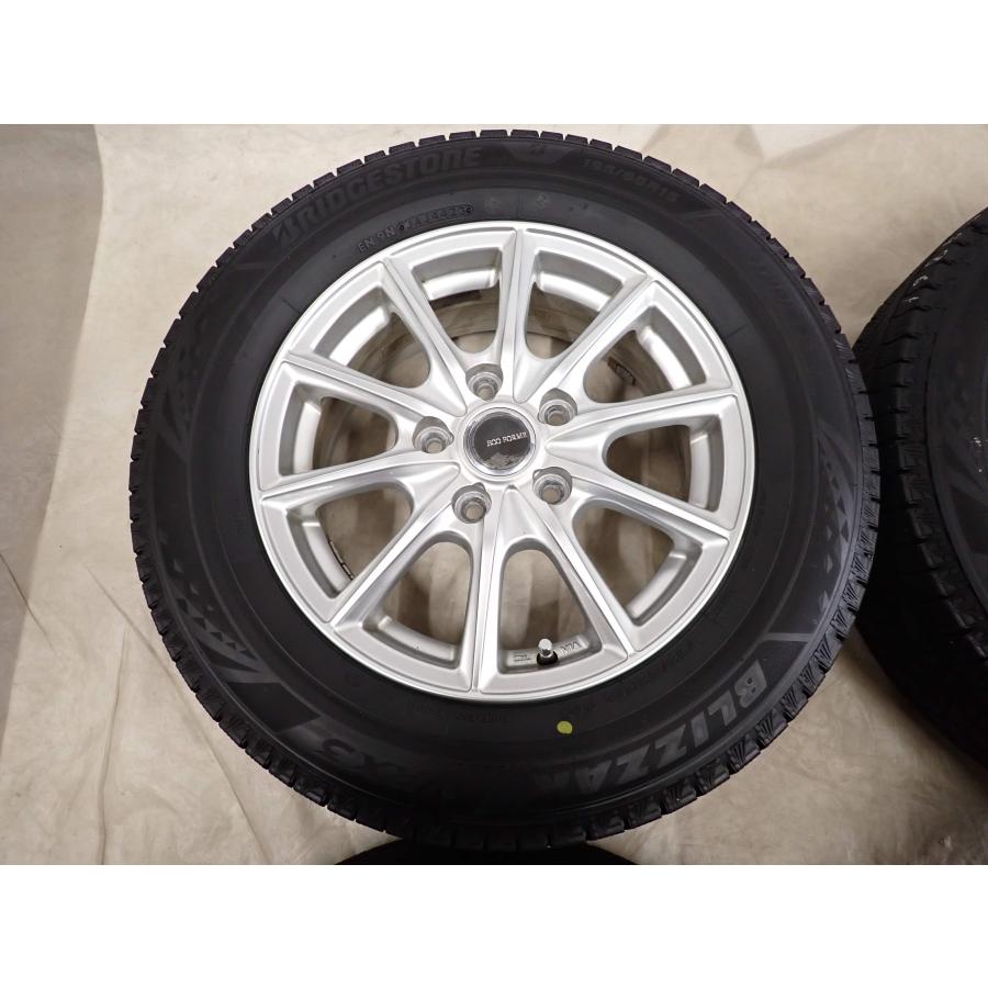 冬4本 会社宛送料無料 195/65R15×6J 91Q ブリヂストン ブリザック VRX3 2023年製 アルミ ノア ヴォクシー エスクァイア ステップ NO,F9861の画像