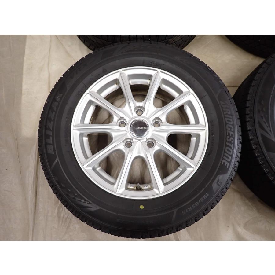 冬4本 会社宛送料無料 195/65R15×6J 91Q ブリヂストン ブリザック VRX3 2023年製 アルミ ノア ヴォクシー エスクァイア ステップ NO,F9861の画像