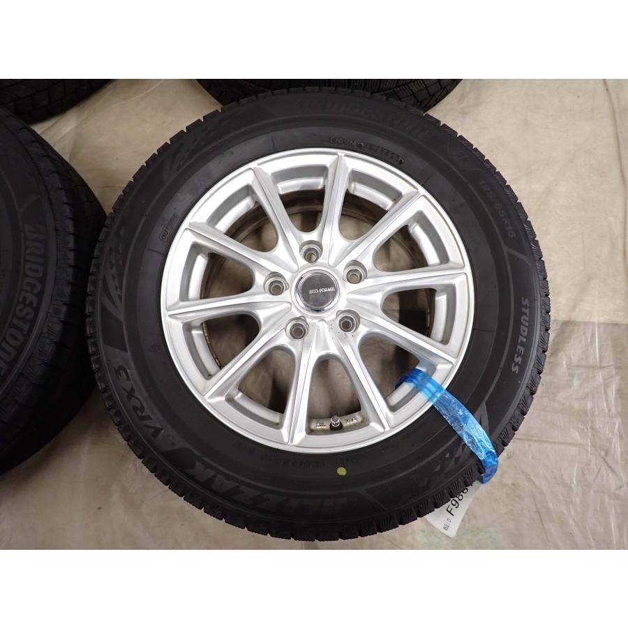 冬4本 会社宛送料無料 195/65R15×6J 91Q ブリヂストン ブリザック VRX3 2023年製 アルミ ノア ヴォクシー エスクァイア ステップ NO,F9861の画像