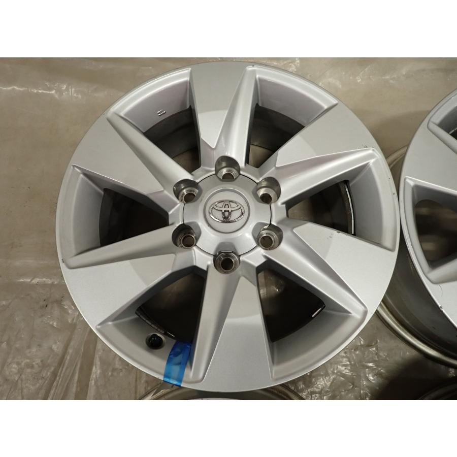4本SET 会社宛 送料無料 17×7.5J トヨタ 純正 アルミ 6穴 PCD 139.7mm +25 ハブ径106mm ハイラックス サーフ ランクル 150プラド NO,F9912の画像
