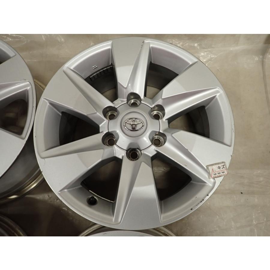 4本SET 会社宛 送料無料 17×7.5J トヨタ 純正 アルミ 6穴 PCD 139.7mm +25 ハブ径106mm ハイラックス サーフ ランクル 150プラド NO,F9912の画像