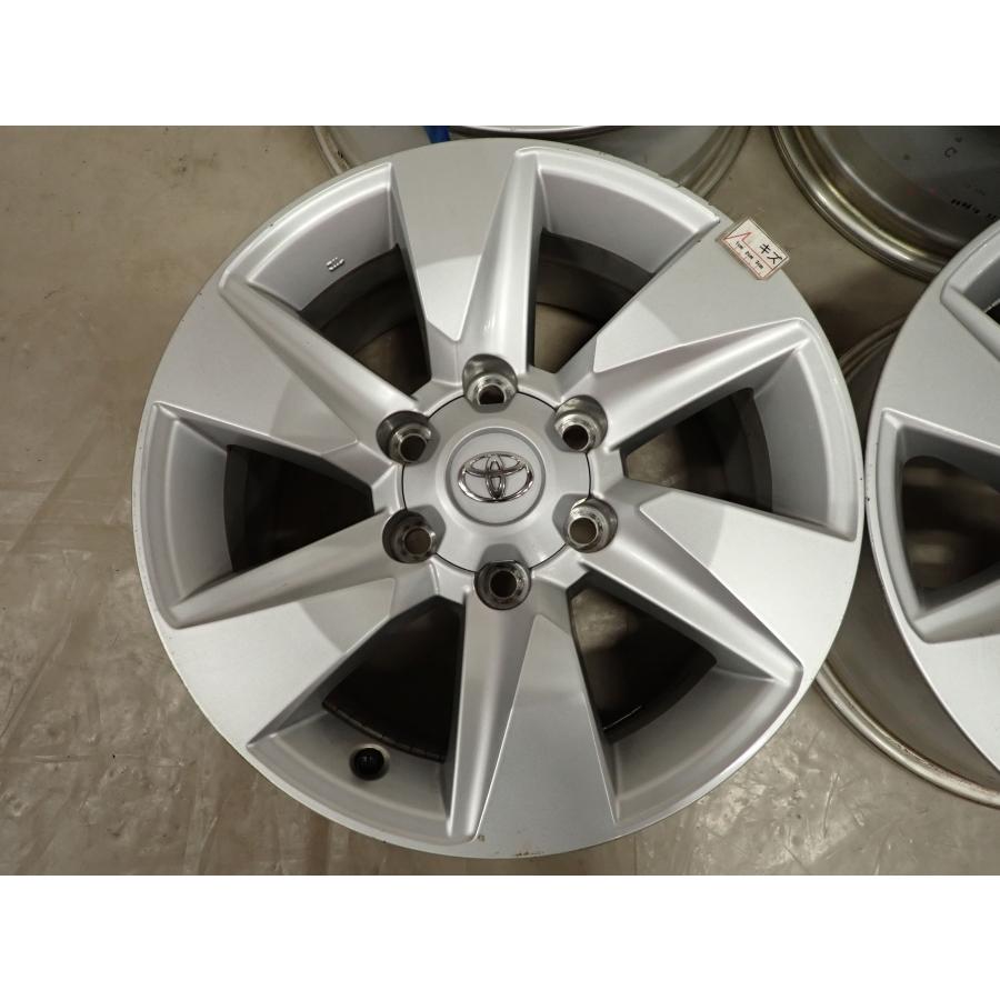 4本SET 会社宛 送料無料 17×7.5J トヨタ 純正 アルミ 6穴 PCD 139.7mm +25 ハブ径106mm ハイラックス サーフ ランクル 150プラド NO,F9912の画像