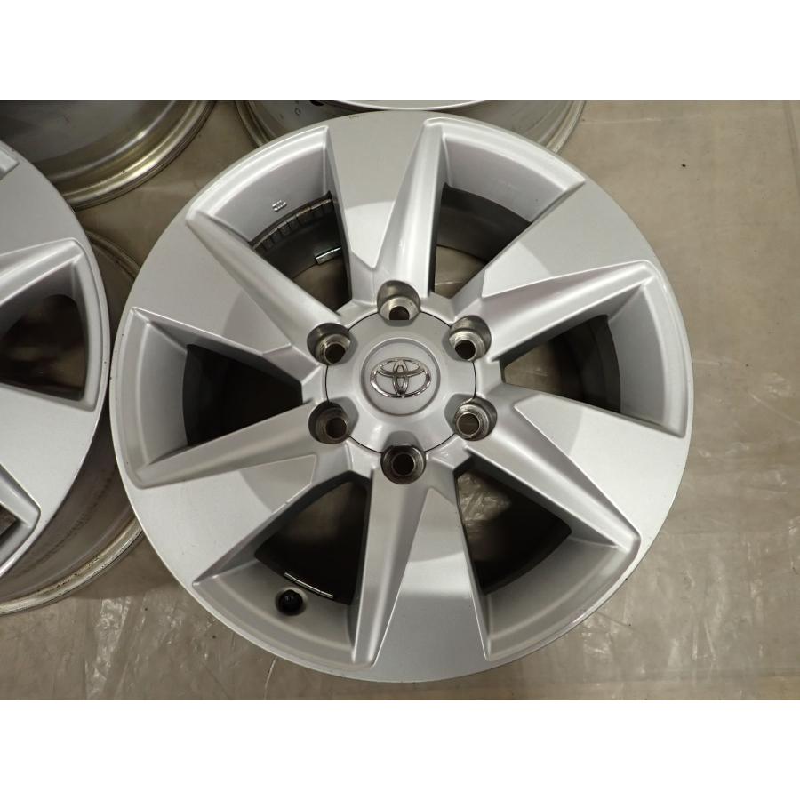 4本SET 会社宛 送料無料 17×7.5J トヨタ 純正 アルミ 6穴 PCD 139.7mm +25 ハブ径106mm ハイラックス サーフ ランクル 150プラド NO,F9912の画像