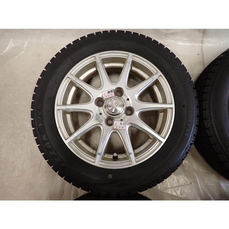 送料込み155/65R14ブリヂストンブリザックVRX ダイハツ純正ホイール4穴 ブリザック VRX 軽自動車 155/65R14 ブリヂストン製 2019年製 4