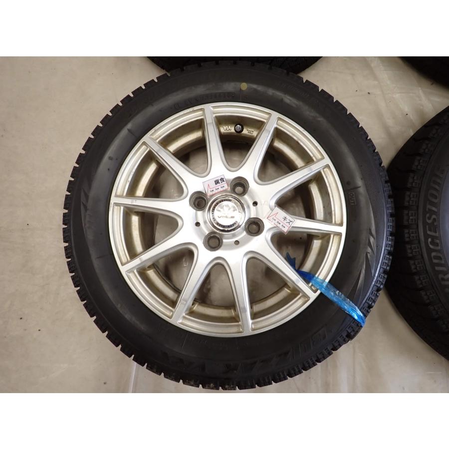 ブリザック VRX 冬4本SET 会社宛 送料無料 155/65R14×4.5J 75Q
