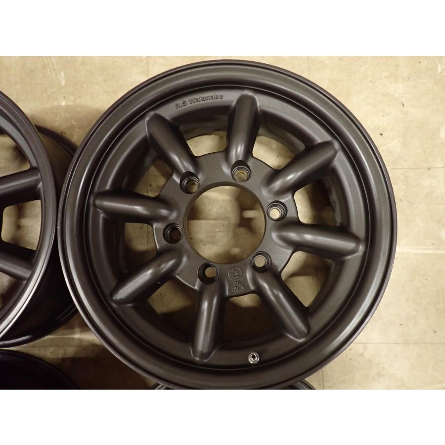 4本SET 会社宛送料無料 15×6.5J ワタナベ RS Watanabe F8 TYPE アルミ 6穴  PCD 139.7mm +35 ハブ径108mm ハイエース キャラバン NO,I0094の画像