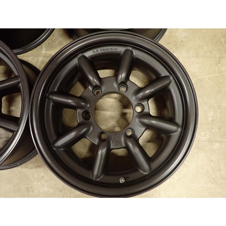 4本SET 会社宛送料無料 15×6.5J ワタナベ RS Watanabe F8 TYPE アルミ 6穴  PCD 139.7mm +35 ハブ径108mm ハイエース キャラバン NO,I0094の画像